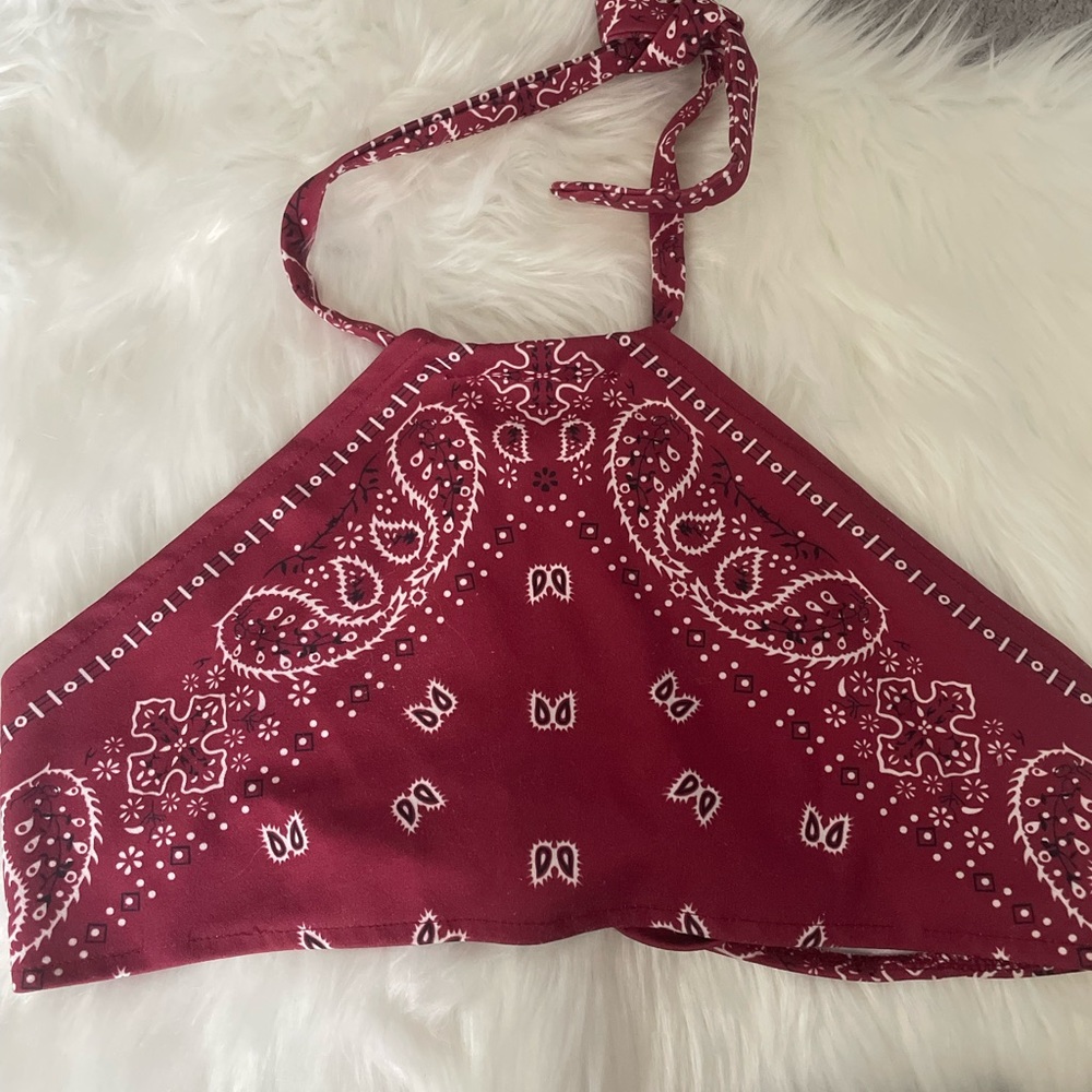 bandanna Halter Crop Top